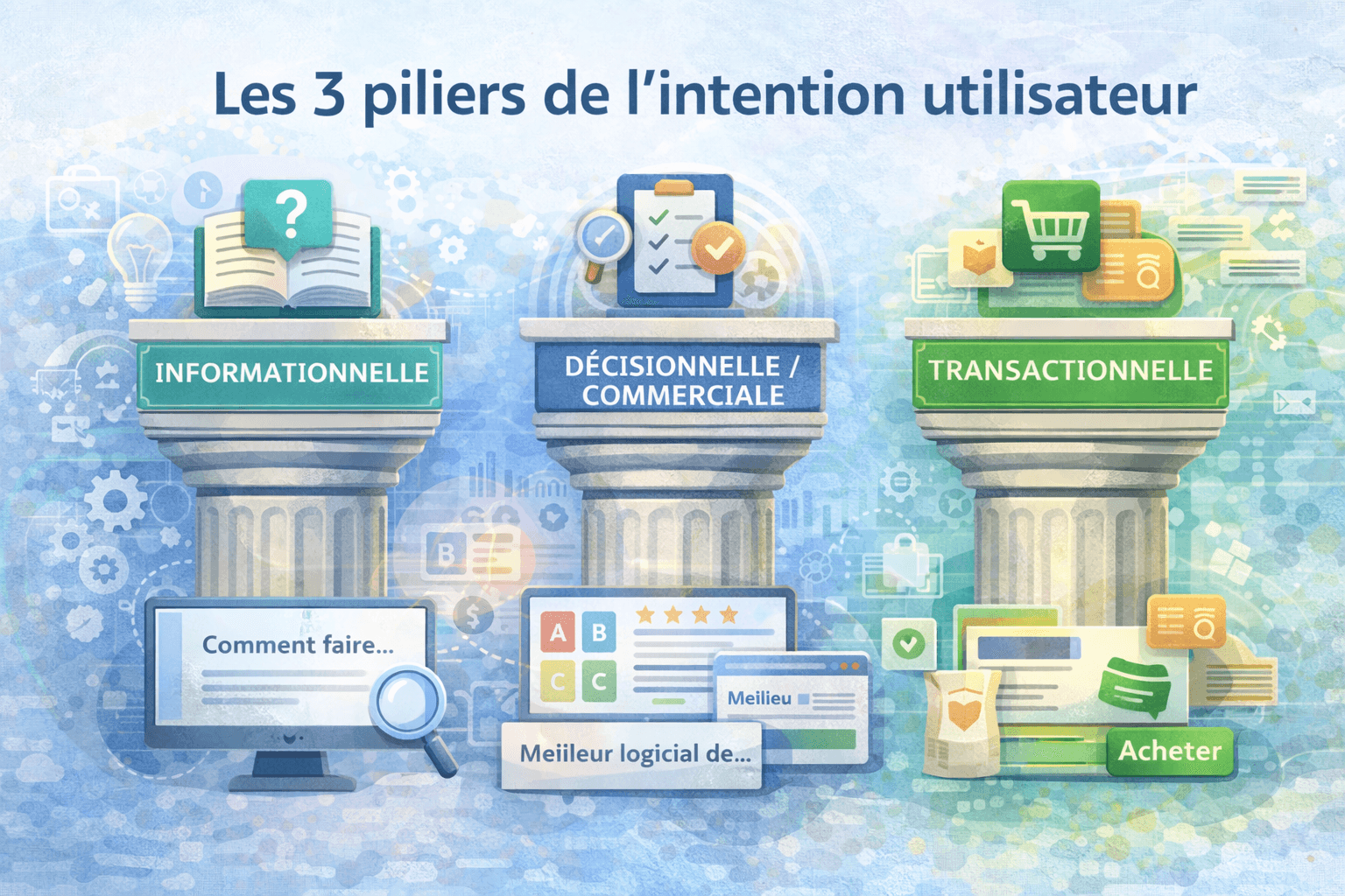 pilliers intention utilisateurs schéma explicatif