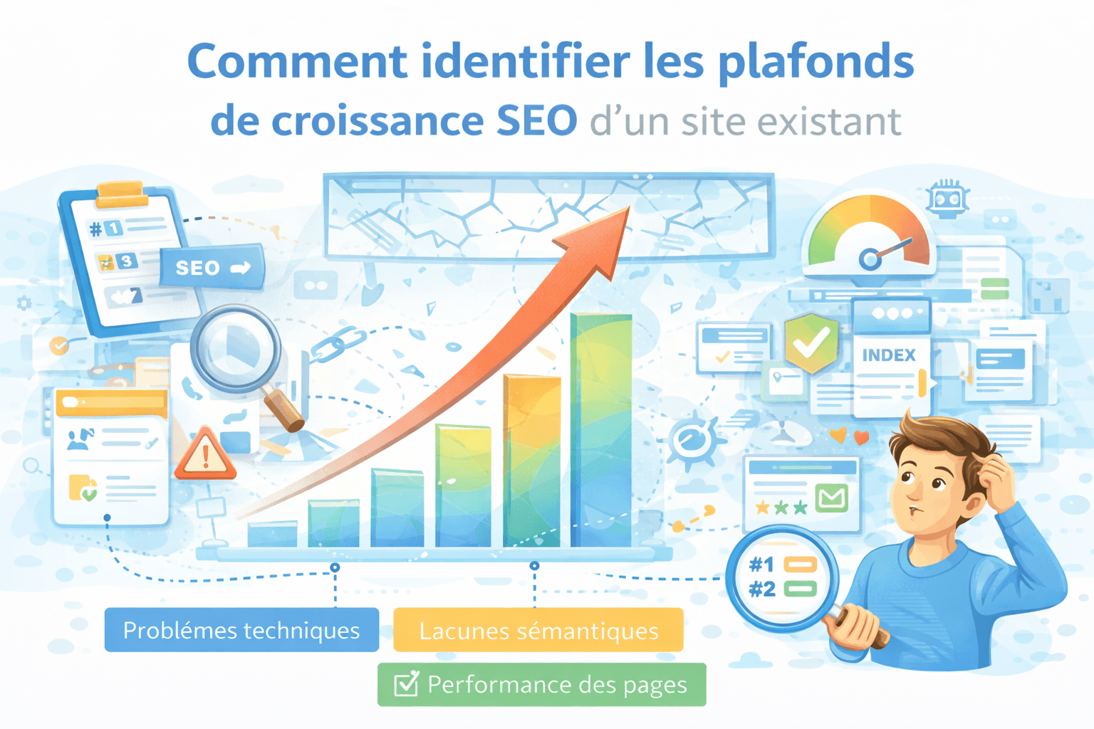 plafond SEO courbes notes statistiques