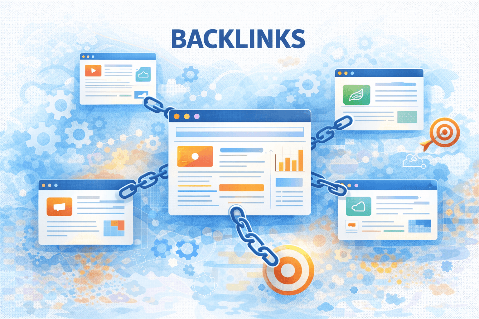 backlinks schéma explication site SEO relié 
