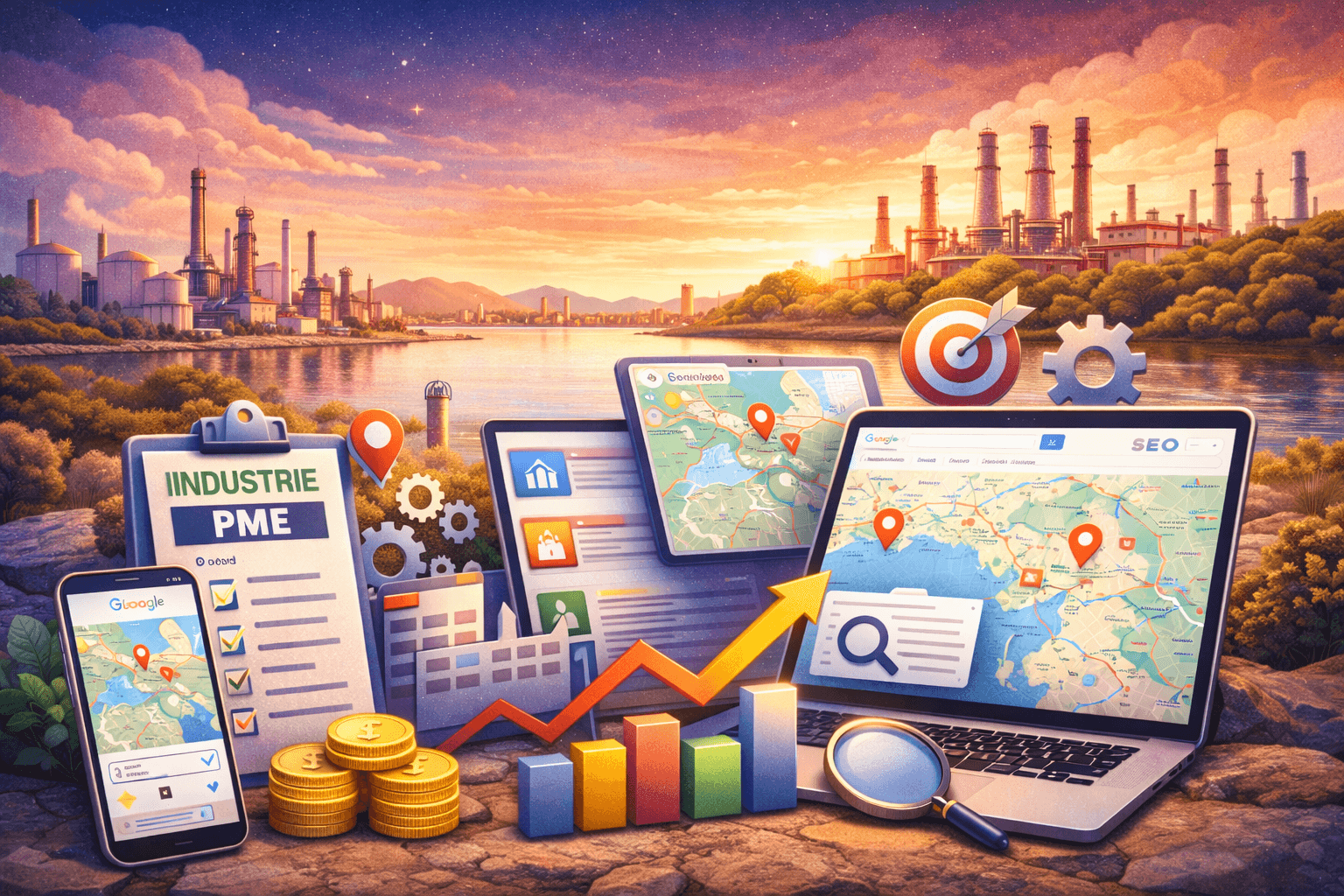 illustration stratégie digitale pour pme industrielles