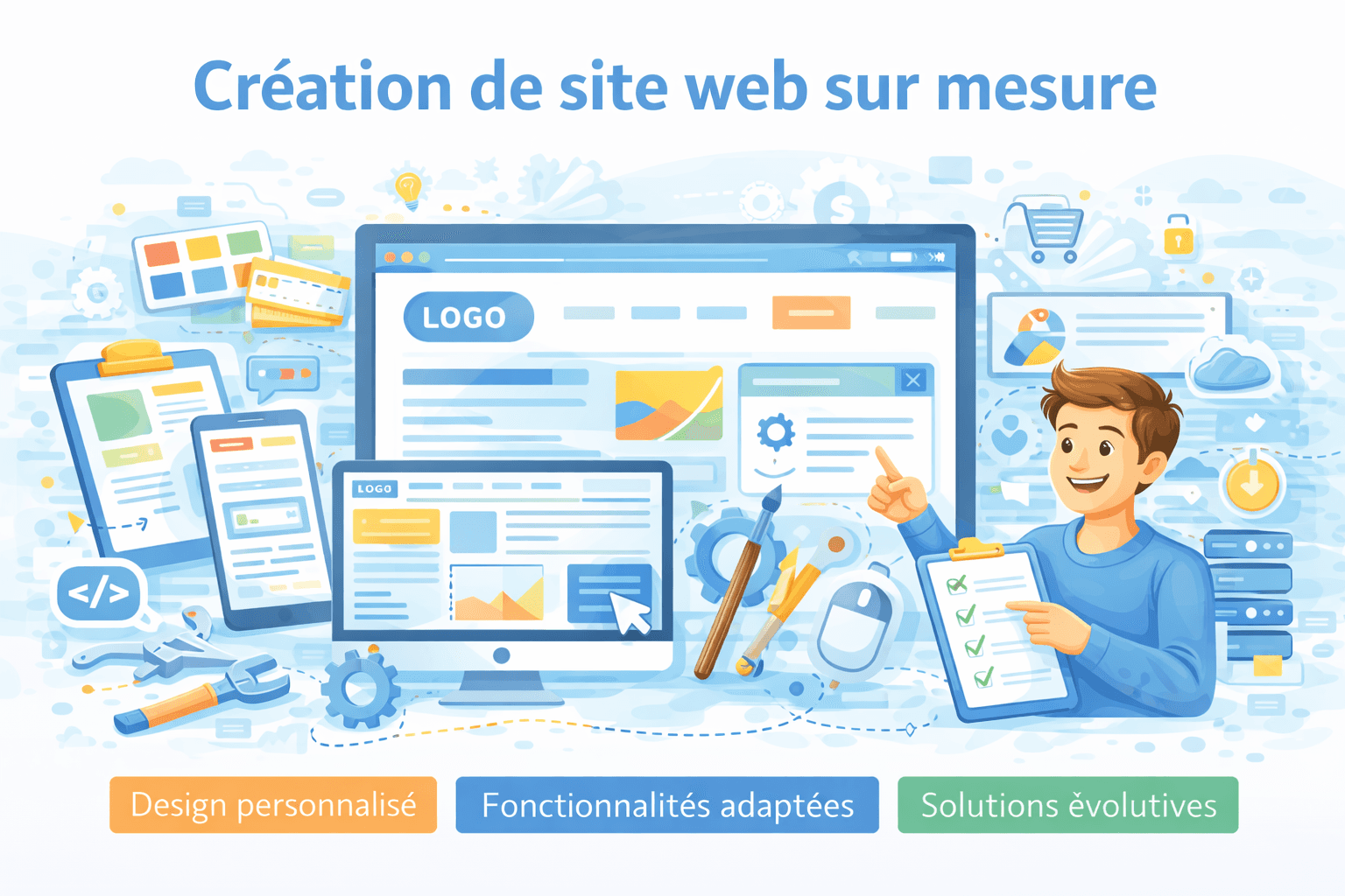 creation site web sur mesure plan statistiques 