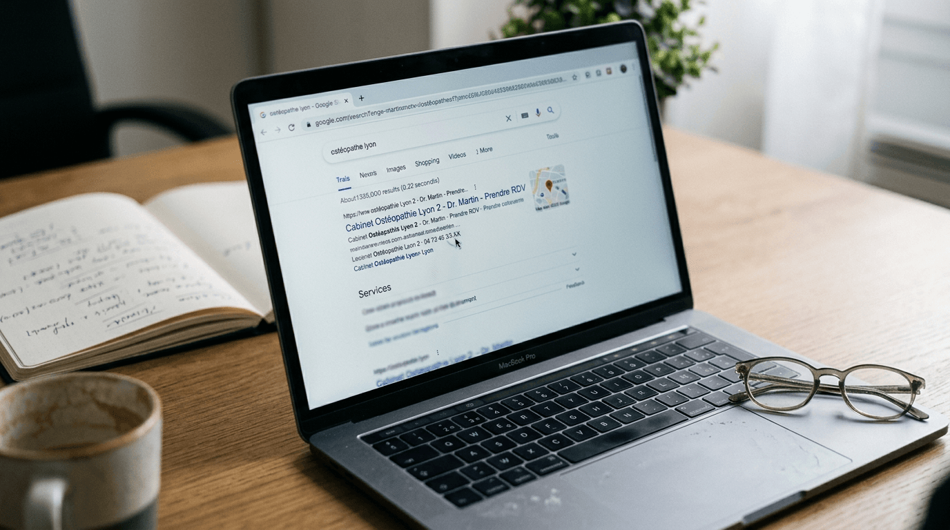 Référencement profession libérale être trouvé sur Google