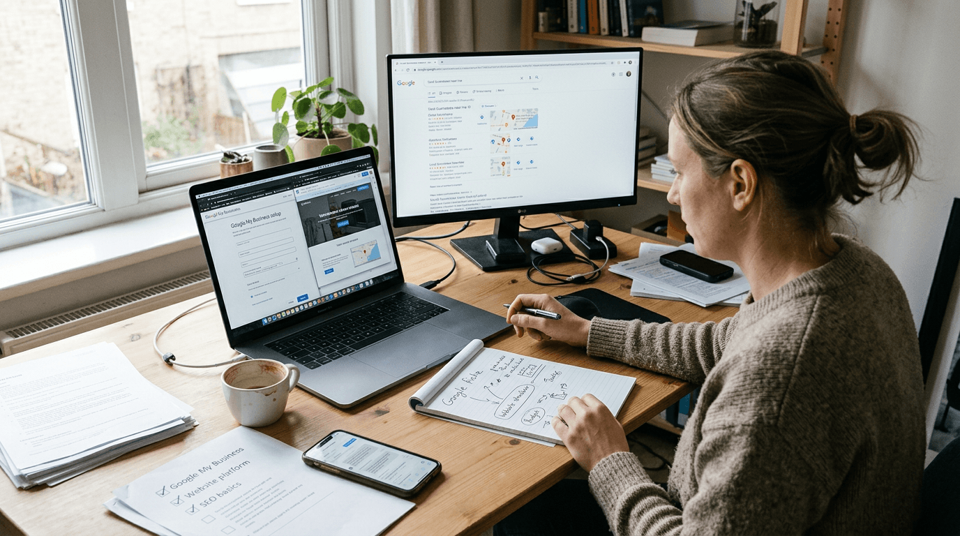 Fiche Google ou site internet : par quoi commencer quand on lance son activité